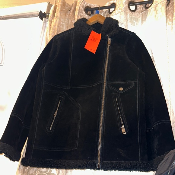 H&M Jackets & Blazers - H&M suede jacket, water repellent, zip closure, hip length,for winter or autumn